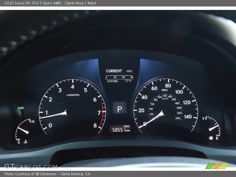 Claret Mica / Black 2015 Lexus RX 350 F Sport AWD