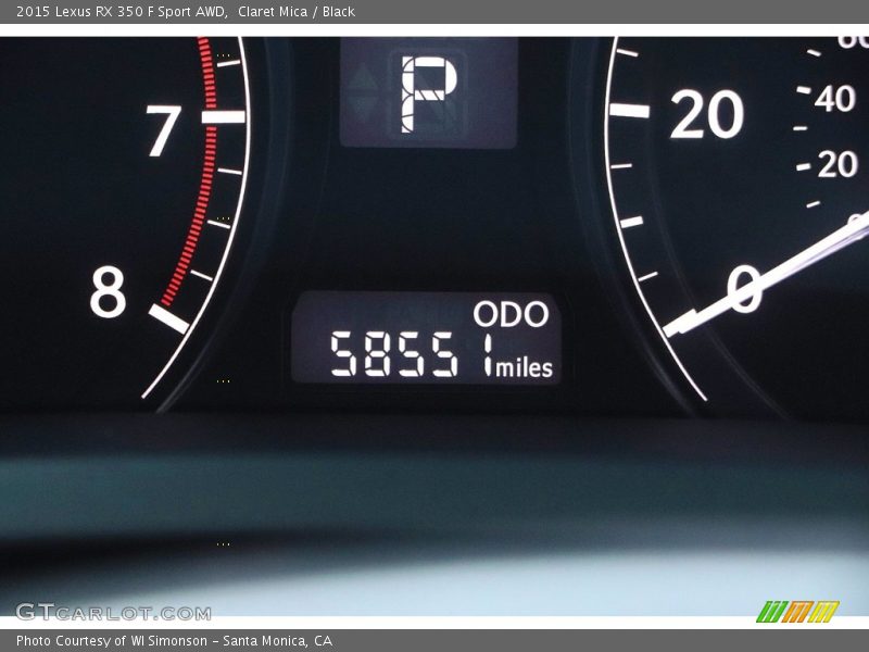Claret Mica / Black 2015 Lexus RX 350 F Sport AWD
