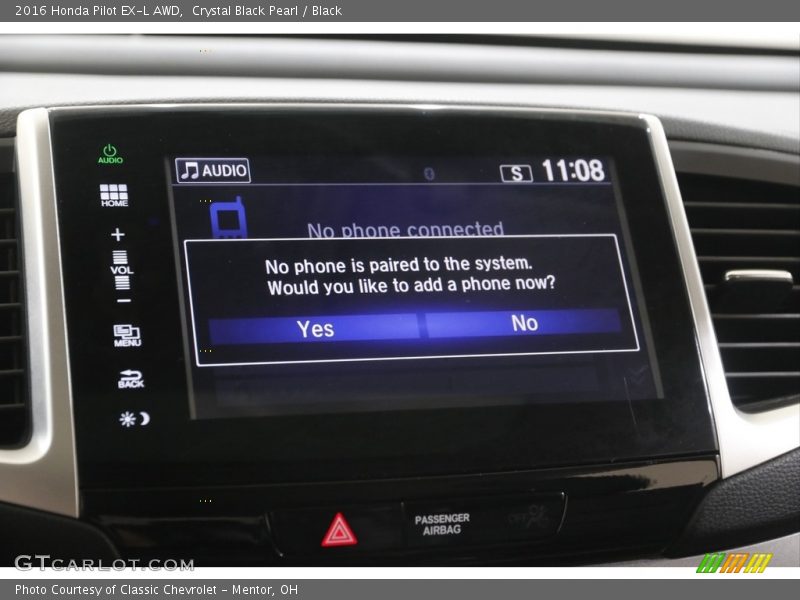 Crystal Black Pearl / Black 2016 Honda Pilot EX-L AWD