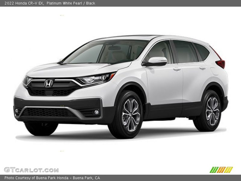 Platinum White Pearl / Black 2022 Honda CR-V EX