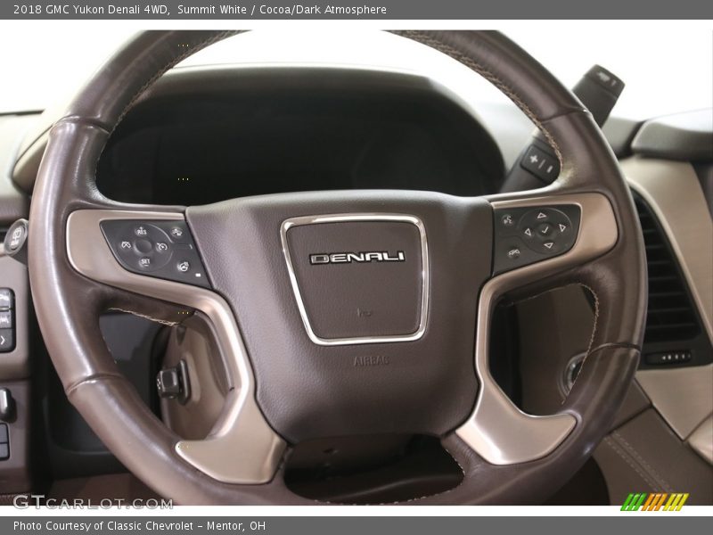 Summit White / Cocoa/Dark Atmosphere 2018 GMC Yukon Denali 4WD