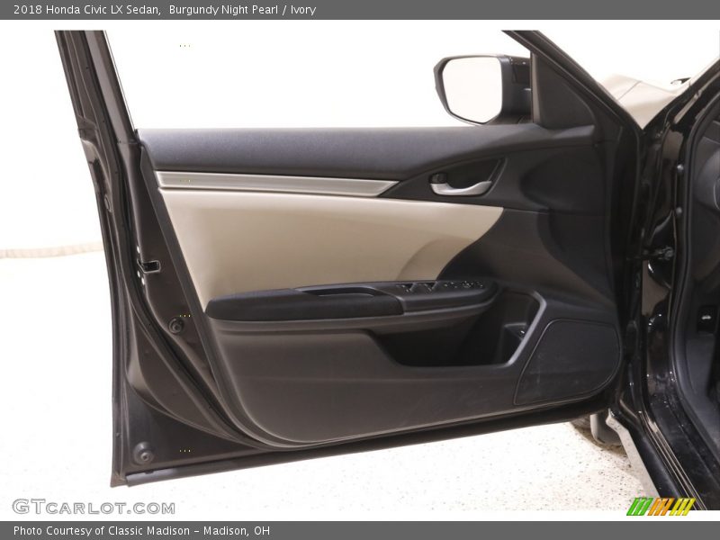 Burgundy Night Pearl / Ivory 2018 Honda Civic LX Sedan
