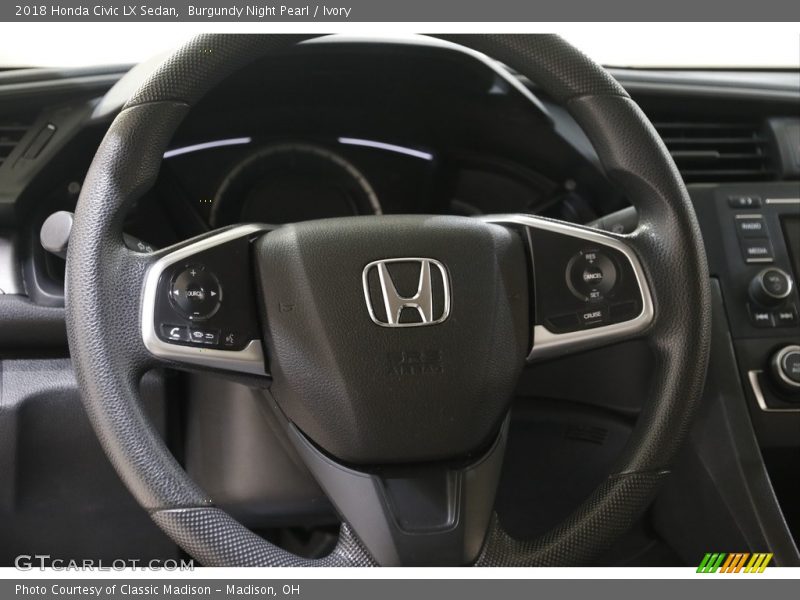 Burgundy Night Pearl / Ivory 2018 Honda Civic LX Sedan