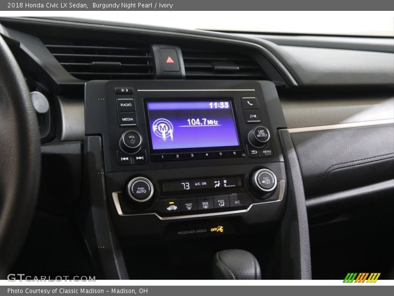 Burgundy Night Pearl / Ivory 2018 Honda Civic LX Sedan