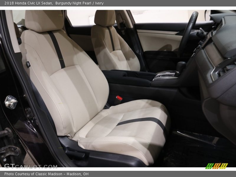 Burgundy Night Pearl / Ivory 2018 Honda Civic LX Sedan