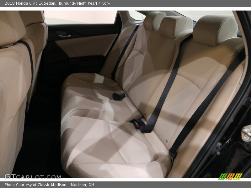 Burgundy Night Pearl / Ivory 2018 Honda Civic LX Sedan