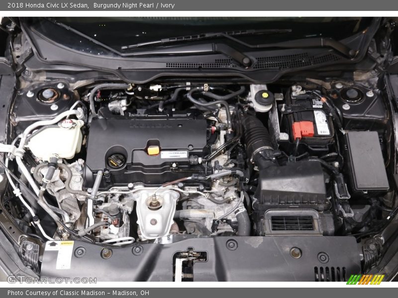 Burgundy Night Pearl / Ivory 2018 Honda Civic LX Sedan