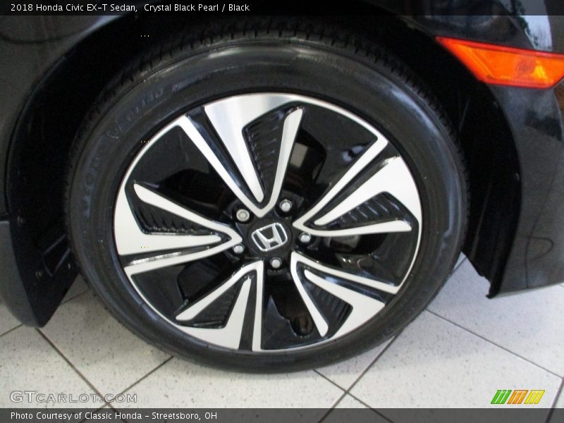 Crystal Black Pearl / Black 2018 Honda Civic EX-T Sedan