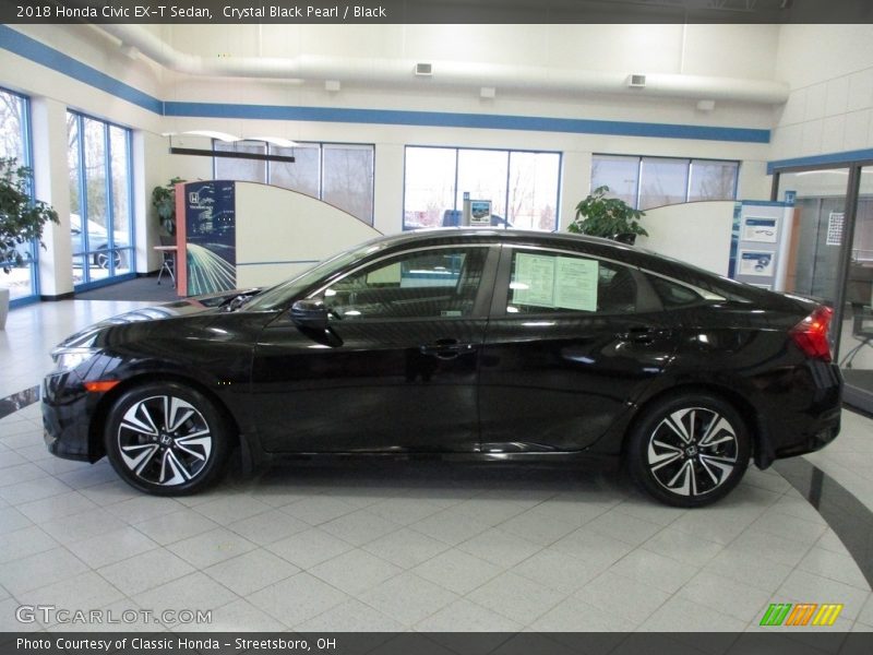 Crystal Black Pearl / Black 2018 Honda Civic EX-T Sedan