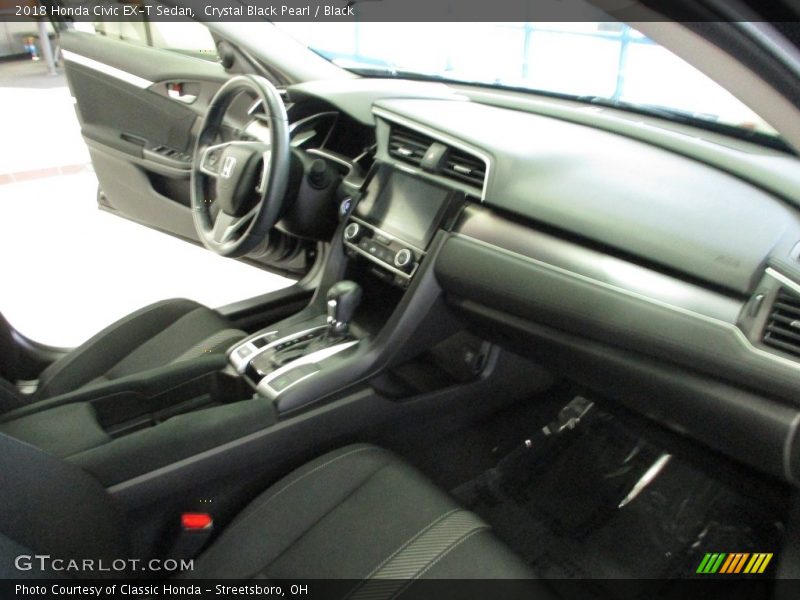 Crystal Black Pearl / Black 2018 Honda Civic EX-T Sedan