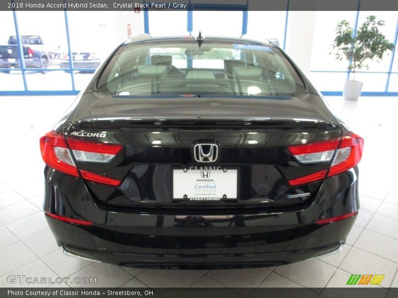 Crystal Black Pearl / Gray 2018 Honda Accord Hybrid Sedan