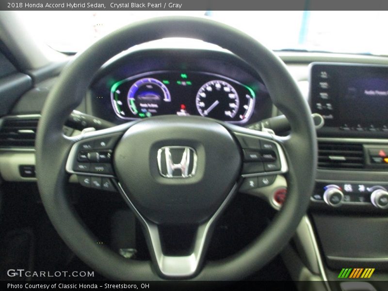 Crystal Black Pearl / Gray 2018 Honda Accord Hybrid Sedan