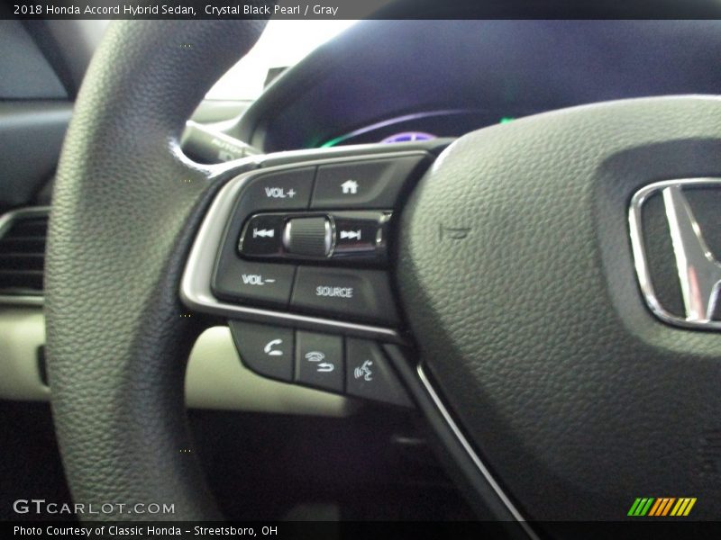 Crystal Black Pearl / Gray 2018 Honda Accord Hybrid Sedan