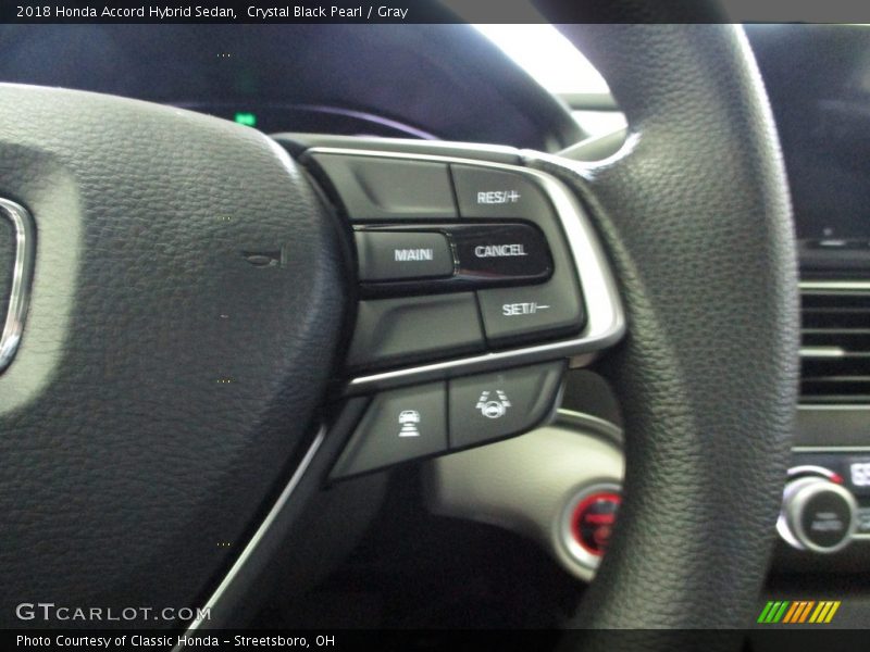 Crystal Black Pearl / Gray 2018 Honda Accord Hybrid Sedan