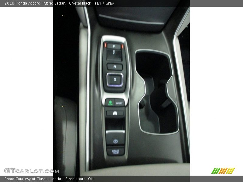 Crystal Black Pearl / Gray 2018 Honda Accord Hybrid Sedan