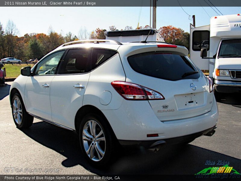 Glacier White Pearl / Beige 2011 Nissan Murano LE