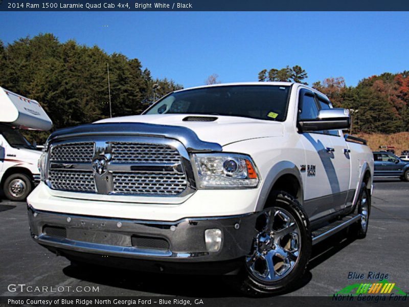 Bright White / Black 2014 Ram 1500 Laramie Quad Cab 4x4