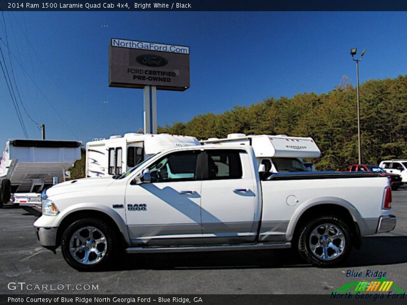 Bright White / Black 2014 Ram 1500 Laramie Quad Cab 4x4