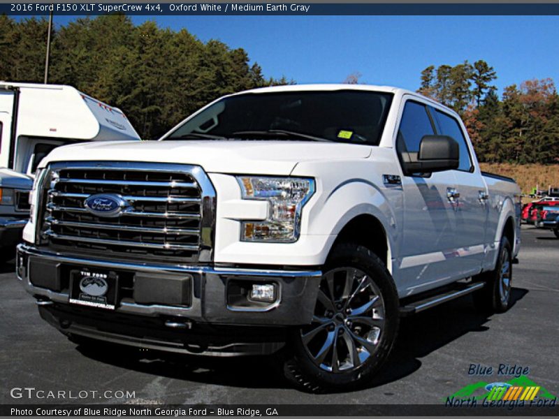 Oxford White / Medium Earth Gray 2016 Ford F150 XLT SuperCrew 4x4