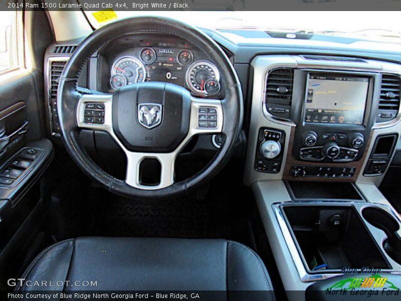 Bright White / Black 2014 Ram 1500 Laramie Quad Cab 4x4