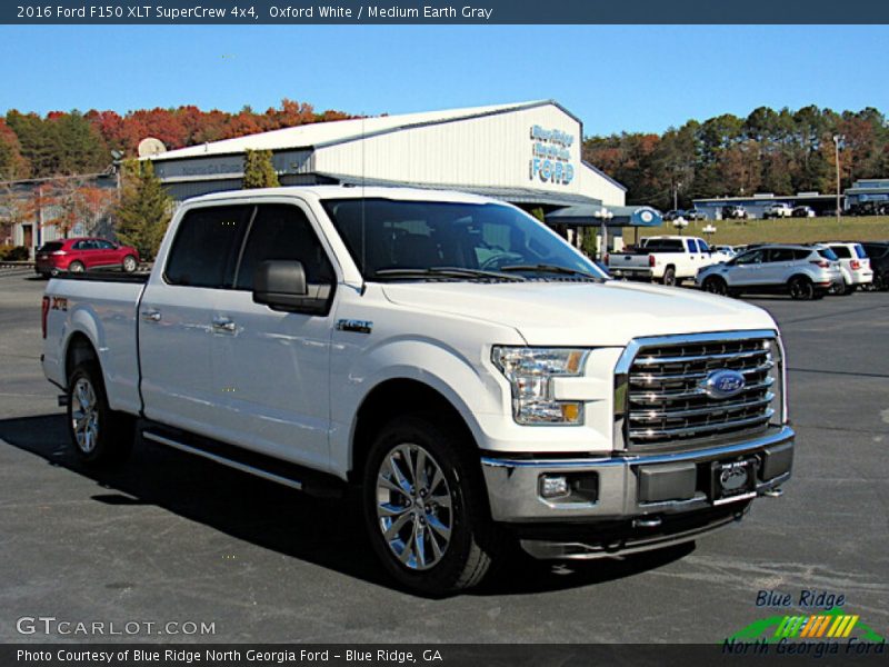 Oxford White / Medium Earth Gray 2016 Ford F150 XLT SuperCrew 4x4