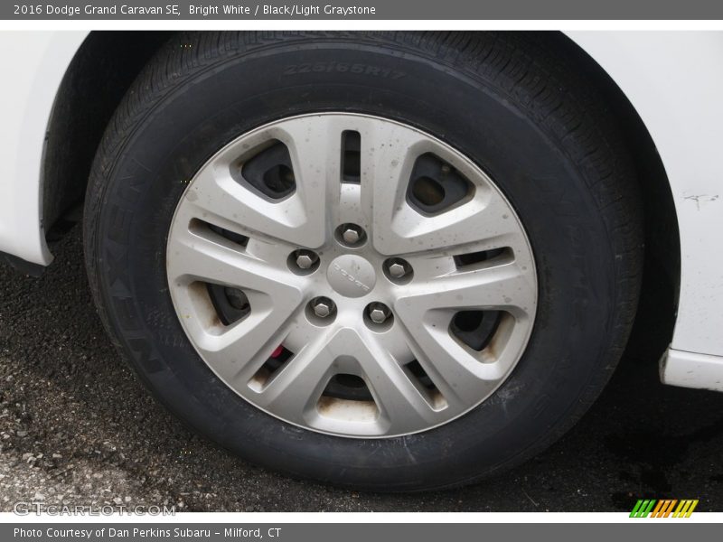 Bright White / Black/Light Graystone 2016 Dodge Grand Caravan SE