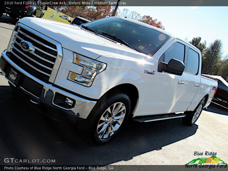 Oxford White / Medium Earth Gray 2016 Ford F150 XLT SuperCrew 4x4