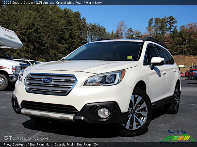 Crystal White Pearl / Warm Ivory 2015 Subaru Outback 2.5i Limited