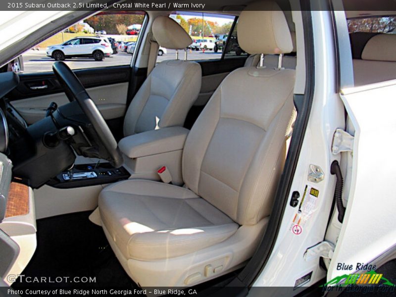 Front Seat of 2015 Outback 2.5i Limited