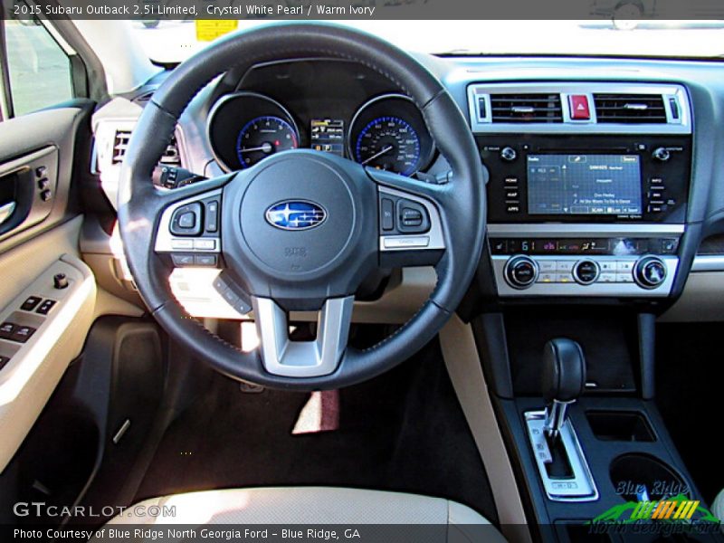 Crystal White Pearl / Warm Ivory 2015 Subaru Outback 2.5i Limited