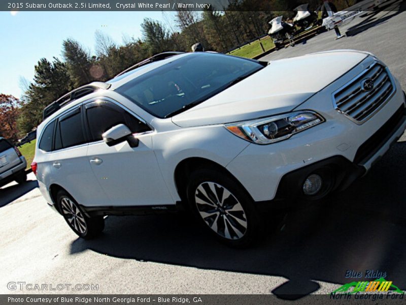 Crystal White Pearl / Warm Ivory 2015 Subaru Outback 2.5i Limited
