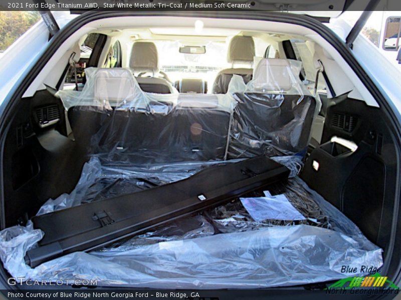 Star White Metallic Tri-Coat / Medium Soft Ceramic 2021 Ford Edge Titanium AWD