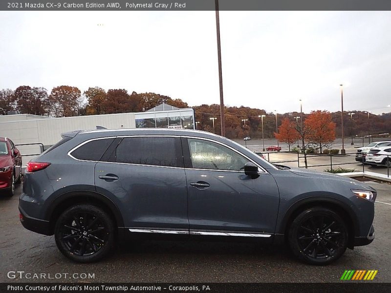 Polymetal Gray / Red 2021 Mazda CX-9 Carbon Edition AWD