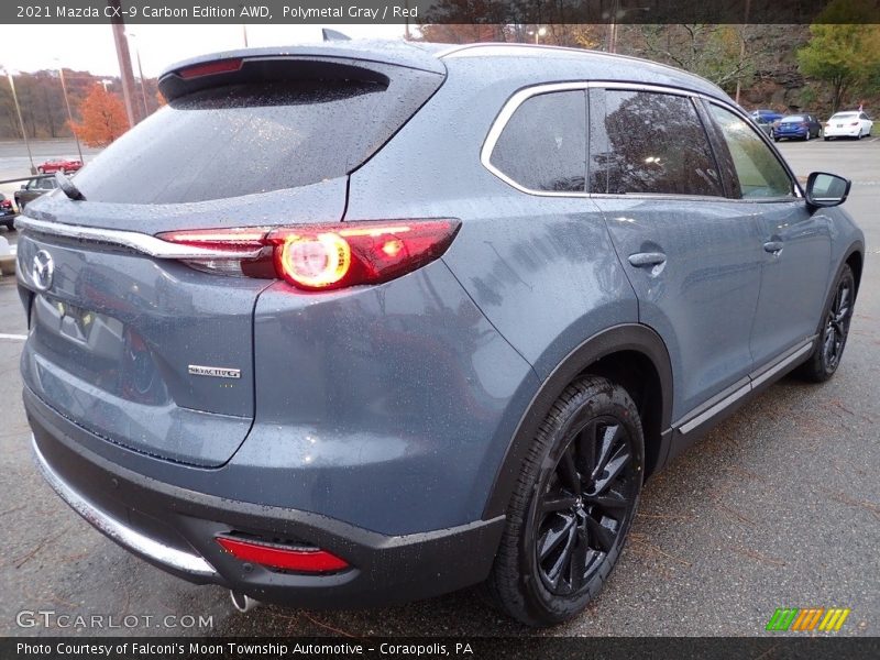Polymetal Gray / Red 2021 Mazda CX-9 Carbon Edition AWD