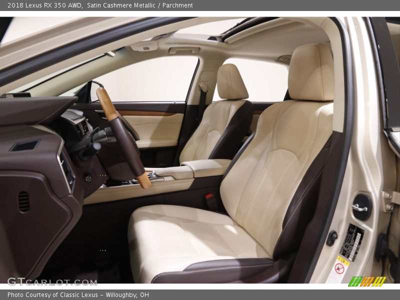 Front Seat of 2018 RX 350 AWD
