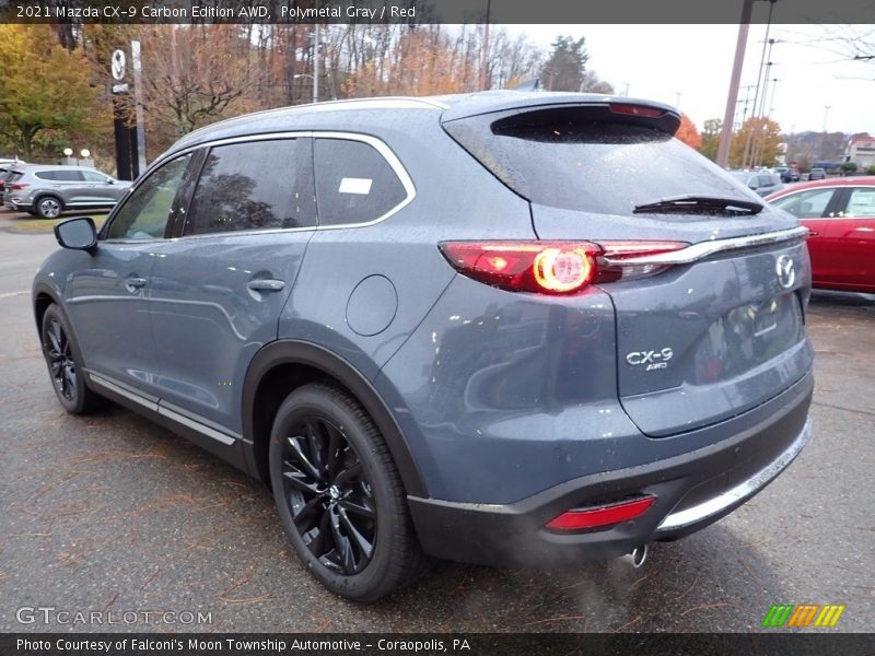 Polymetal Gray / Red 2021 Mazda CX-9 Carbon Edition AWD