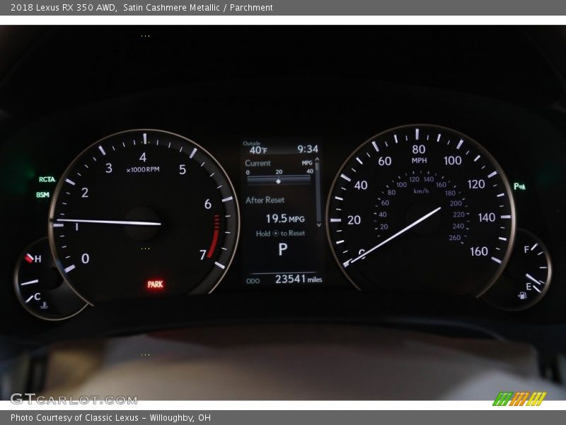 Satin Cashmere Metallic / Parchment 2018 Lexus RX 350 AWD