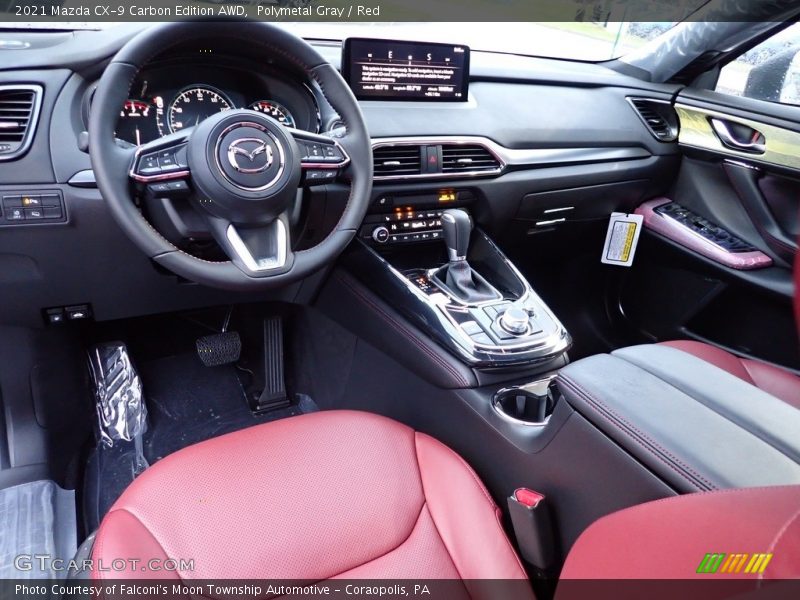 Polymetal Gray / Red 2021 Mazda CX-9 Carbon Edition AWD