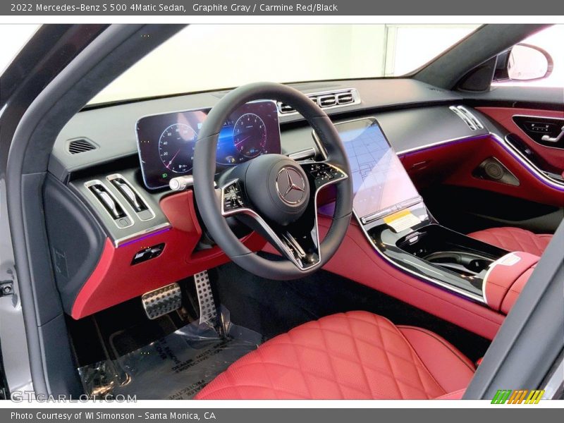  2022 S 500 4Matic Sedan Carmine Red/Black Interior