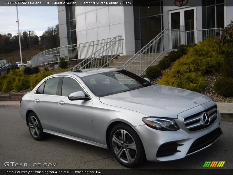 Diamond Silver Metallic / Black 2018 Mercedes-Benz E 300 4Matic Sedan