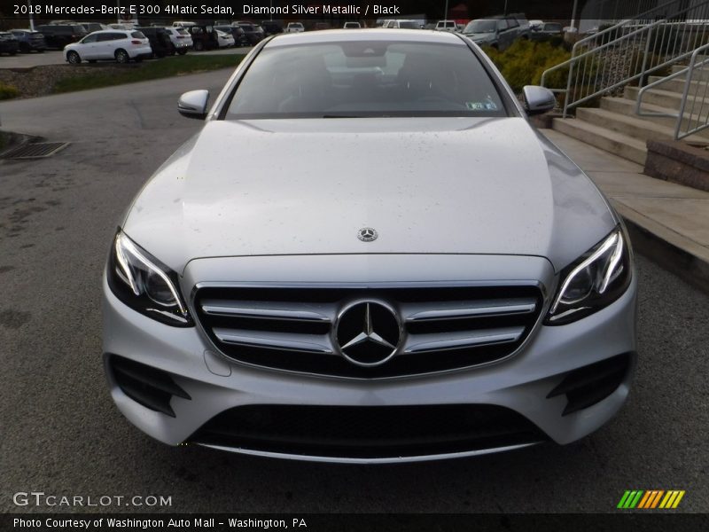 Diamond Silver Metallic / Black 2018 Mercedes-Benz E 300 4Matic Sedan