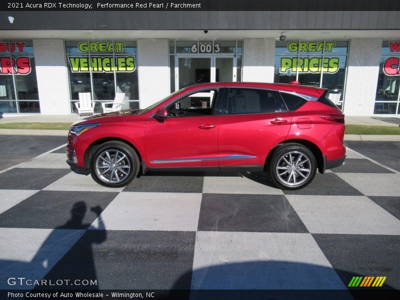Performance Red Pearl / Parchment 2021 Acura RDX Technology