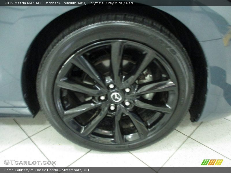 Polymetal Gray Mica / Red 2019 Mazda MAZDA3 Hatchback Premium AWD