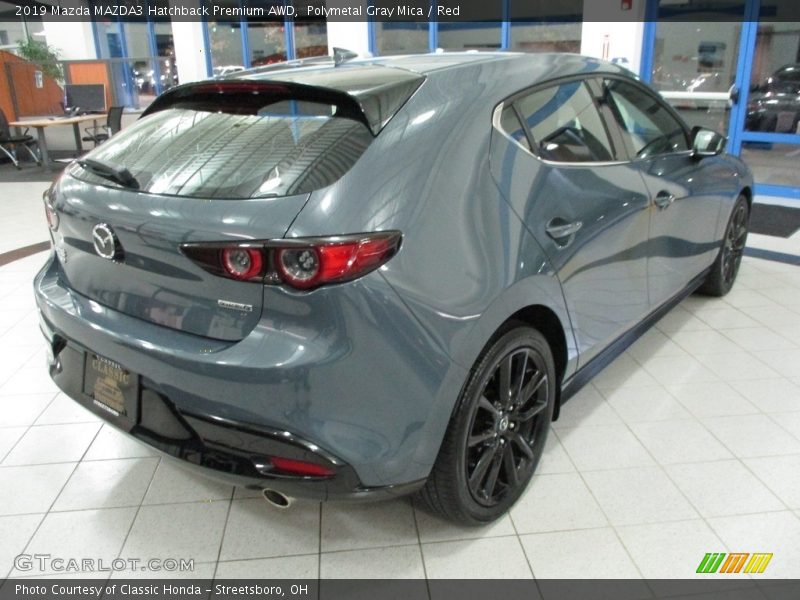 Polymetal Gray Mica / Red 2019 Mazda MAZDA3 Hatchback Premium AWD
