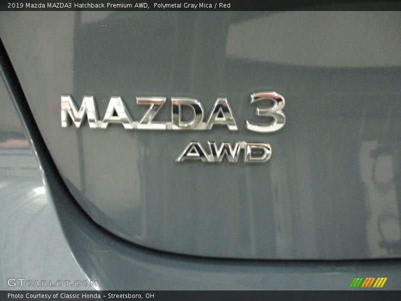 Polymetal Gray Mica / Red 2019 Mazda MAZDA3 Hatchback Premium AWD