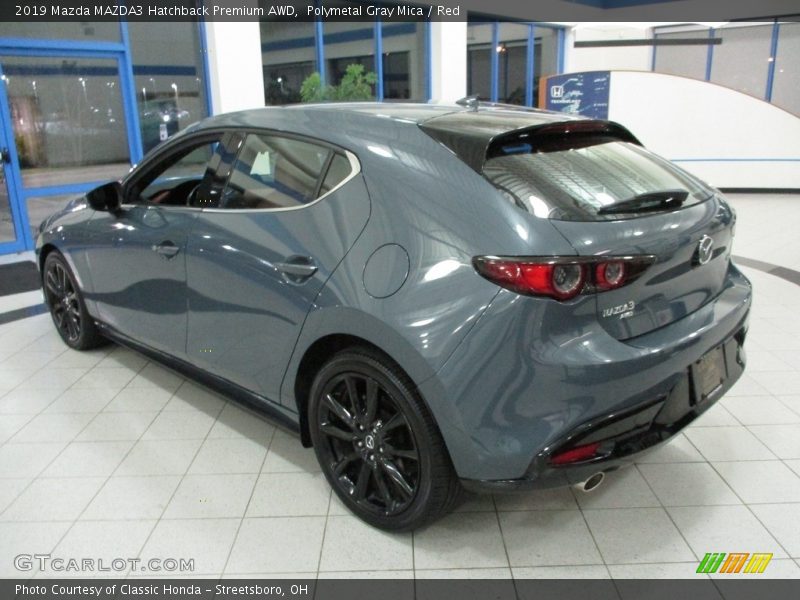 Polymetal Gray Mica / Red 2019 Mazda MAZDA3 Hatchback Premium AWD