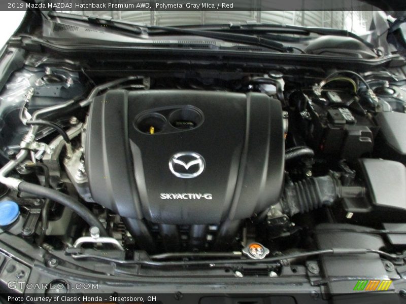Polymetal Gray Mica / Red 2019 Mazda MAZDA3 Hatchback Premium AWD