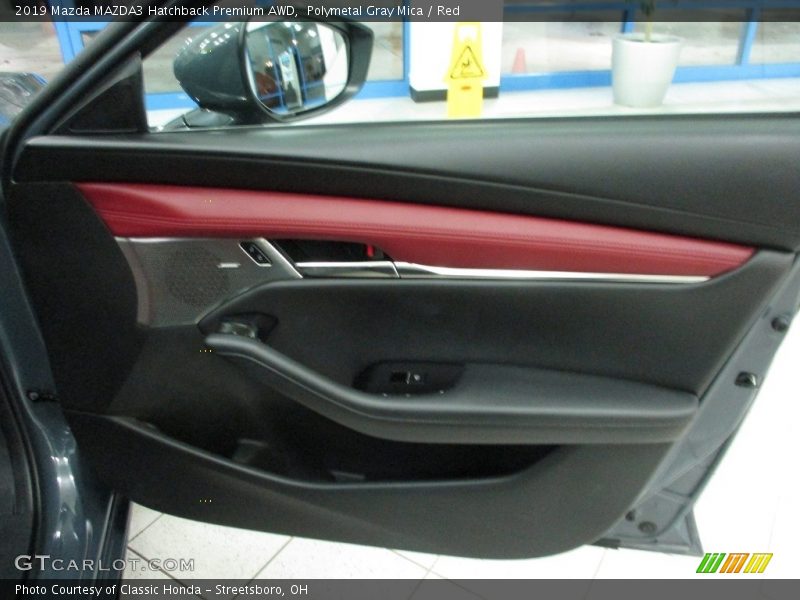 Polymetal Gray Mica / Red 2019 Mazda MAZDA3 Hatchback Premium AWD