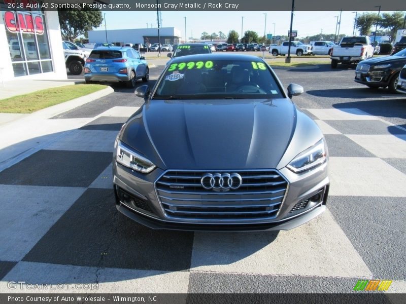 Monsoon Gray Metallic / Rock Gray 2018 Audi A5 Sportback Prestige quattro
