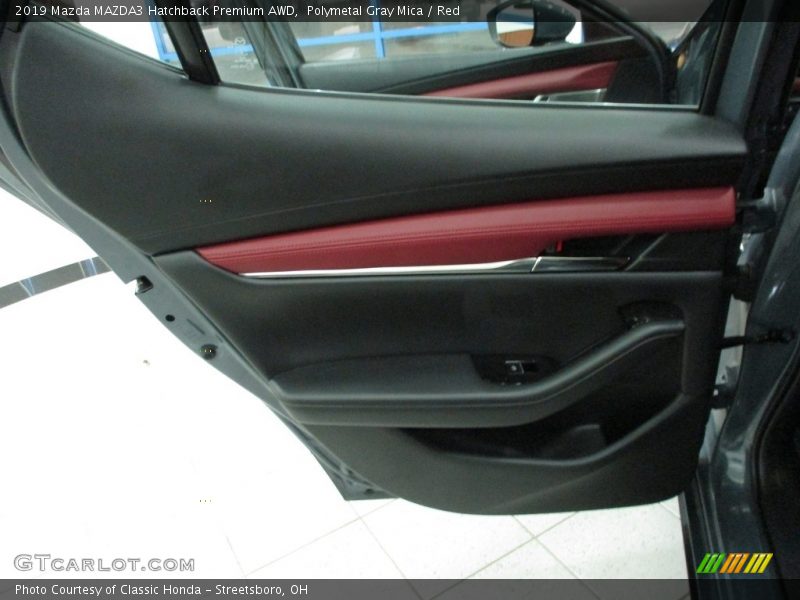 Polymetal Gray Mica / Red 2019 Mazda MAZDA3 Hatchback Premium AWD